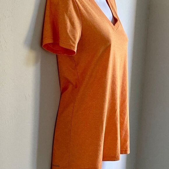 Reebok Orange Playdry Short Sleeve Athletic Top Small - Picture 3 of 9